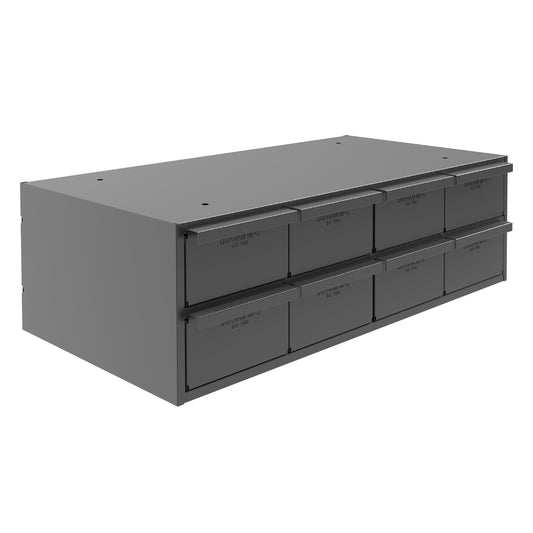 8 Drawers, 11-5/8" Deep, Gray