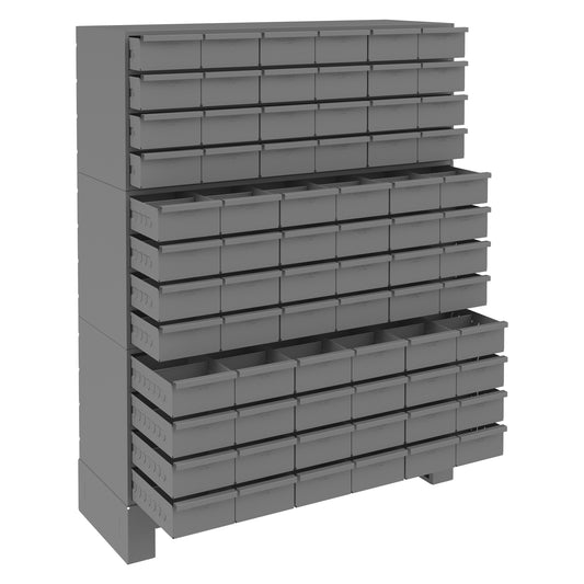 72 Drawer Unit with Base, Gray
