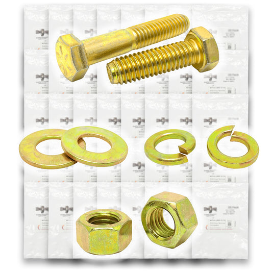 Inch Grade 8 Hex Cap Screws, Hex Nuts, Flat & Lock Washers - 573 PCS