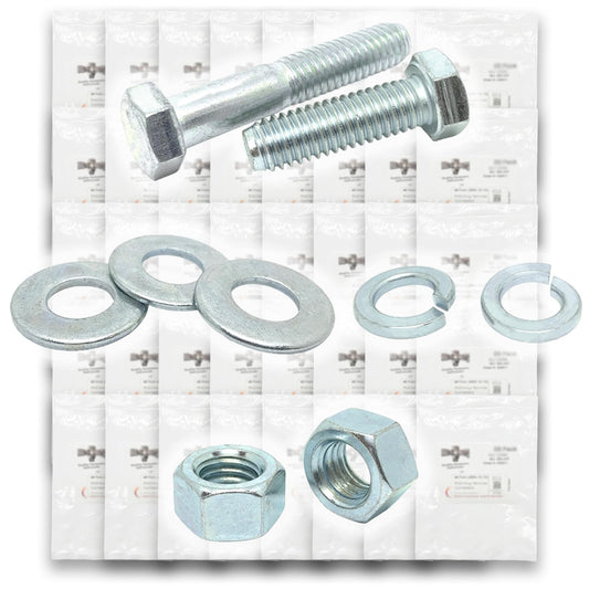 Inch Grade 5 Hex Cap Screws, Hex Nuts, Flat & Lock Washers - 334 PCS