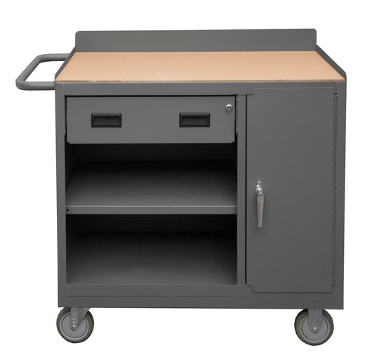 Mobile Bench Cabinet, Hard Board Top