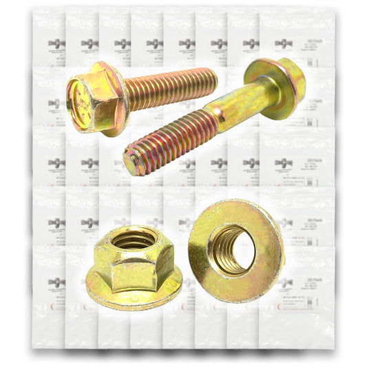 Inch Grade 8 Hex Flange Frame Bolts & Lock Nuts Yellow Assortment - 351PCS
