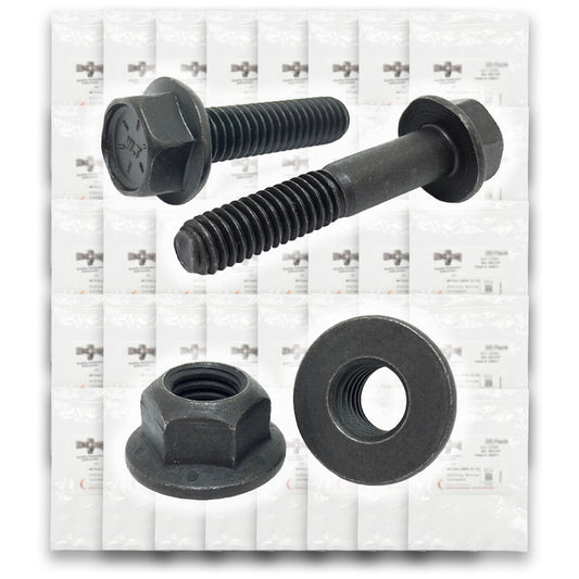 Inch Grade 8 Hex Flange Frame Bolts & Lock Nuts Black Assortment - 351 PCS