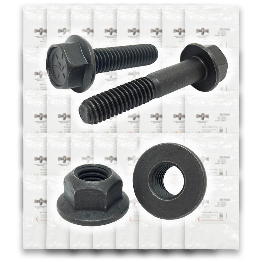 Inch Grade 8 Hex Flange Frame Bolts & Lock Nuts Black Assortment - 351 PCS