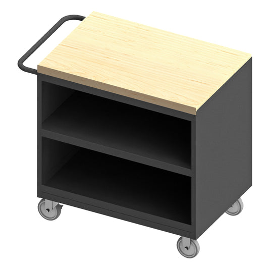 Mobile Bench Cabinet, Maple Top, No Door