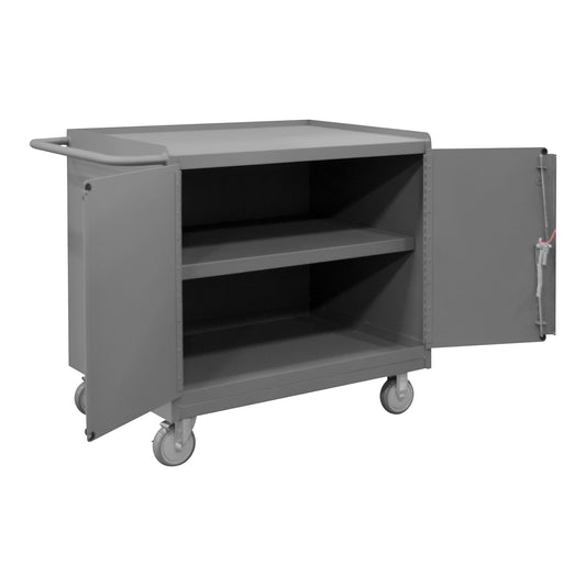 Mobile Bench Cabinet, 1 Shelf, 2 Doors