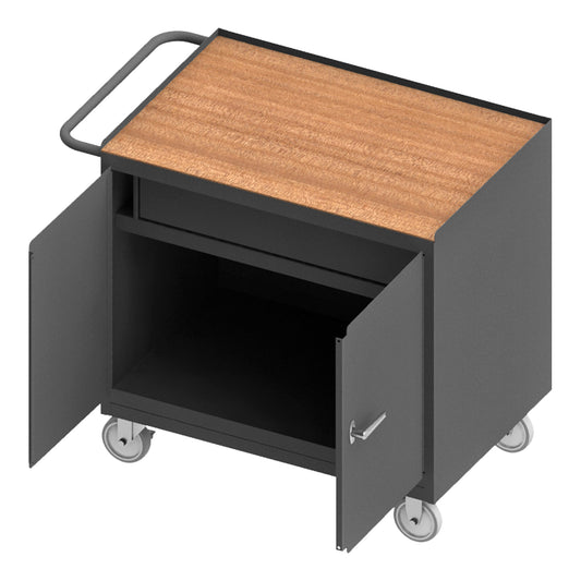 Mobile Bench Cabinet, Hard Board, 2 Door