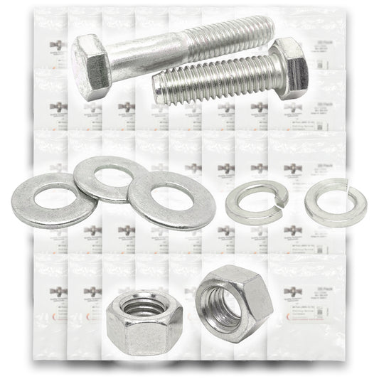 Metric Class A2 Stainless Coarse Hex Cap Screws, Hex Nuts, Flat & Lock Washers - 2011 PCS