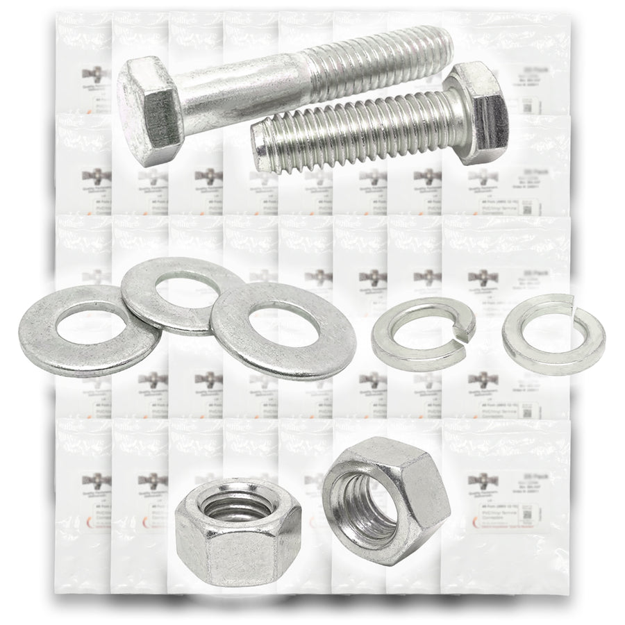 Metric Class A2 Stainless Coarse Hex Cap Screws, Hex Nuts, Flat & Lock Washers - 2011 PCS