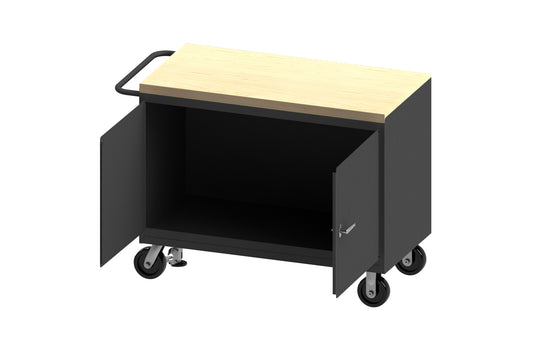 Mobile Bench Cabinet, Maple Top, FL