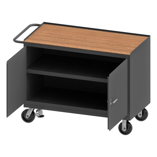 Mobile Bench Cabinet, Hard Board Top