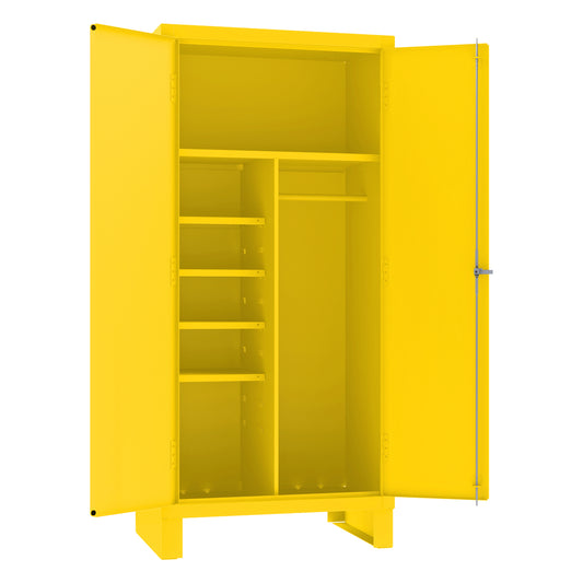 Spill Control Cabinet, 5 Shelves, Yellow