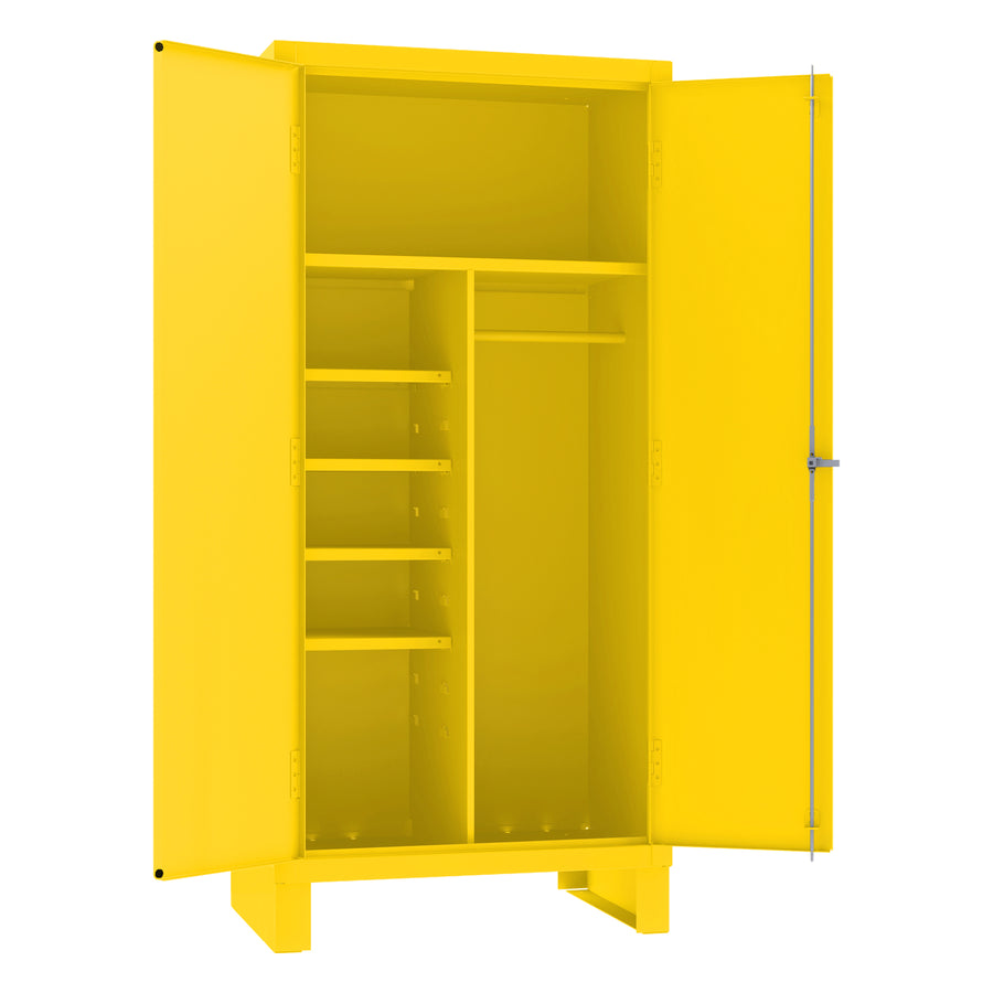 Spill Control Cabinet, 5 Shelves, Yellow