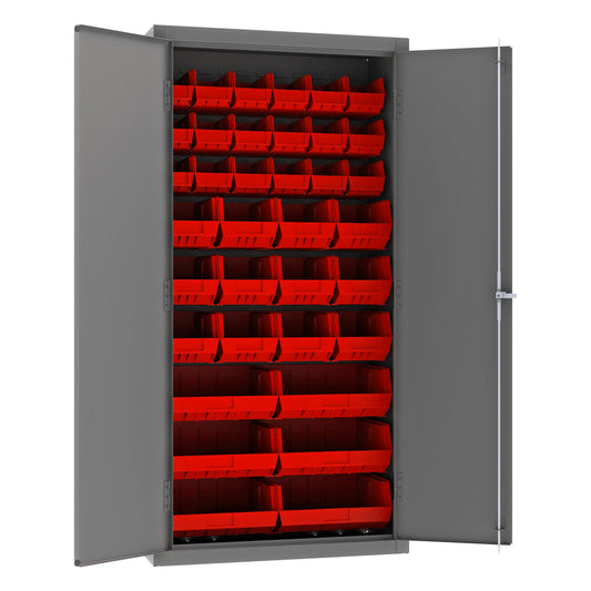 Cabinet, 36 Red Bins