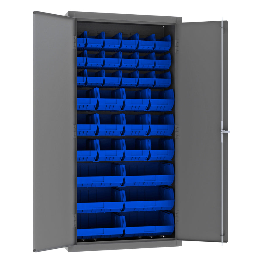 Cabinet, 36 Blue Bins