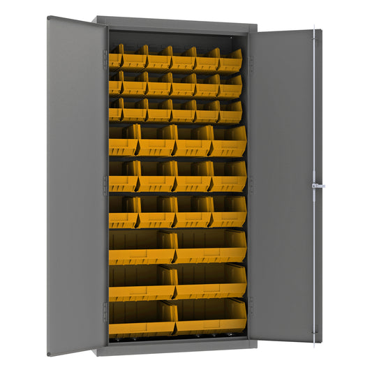 Cabinet, 36 Yellow Bins