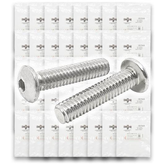 Metric A2-70 Allen Button Head Socket Cap Screws Bolts Stainless Steel Assortment - 904 PCS