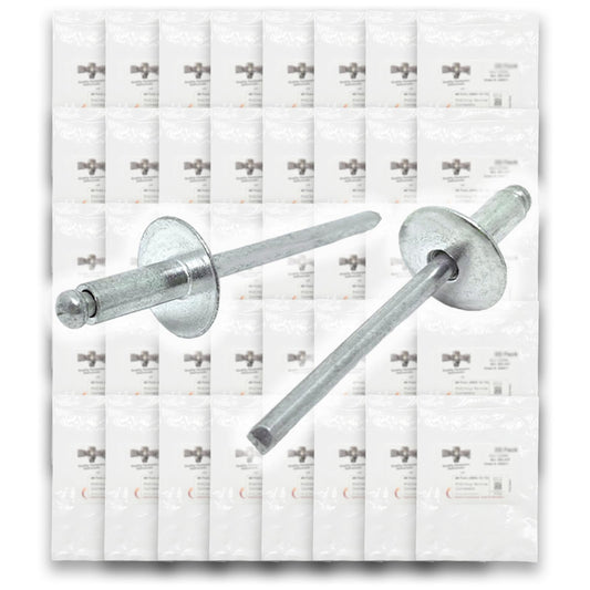 Aluminum and Steel Multi-Grip, Closed-End, & Oversized Head Rivets Assortment - 2025 PCS