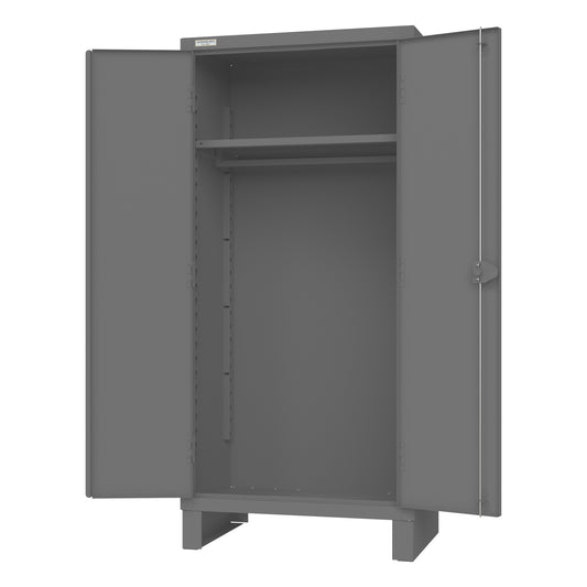 Cabinet, 1 Shelf, Hanger Bar, Gray