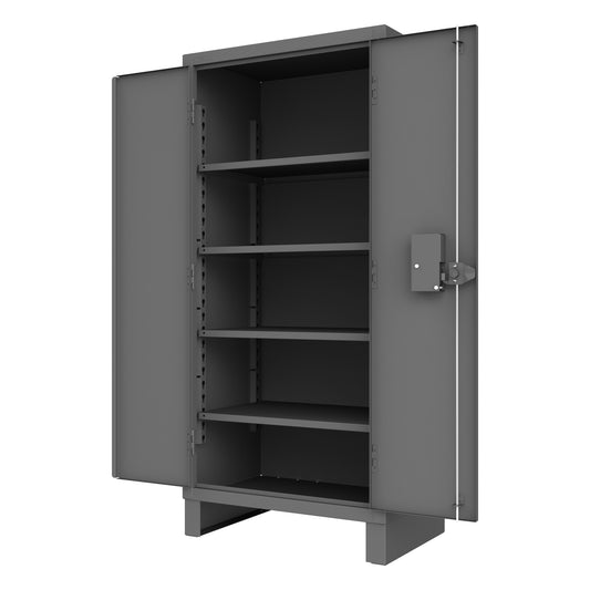 Access Control Cabinet, 4 Shelves, Gray