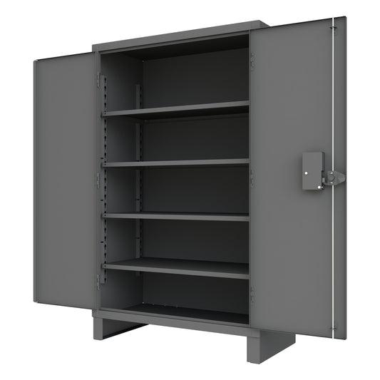 Access Control Cabinet, 4 Shelves, Gray