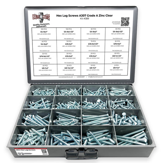 Hex Lag Screws A307 Grade A Zinc Clear -779 PCS