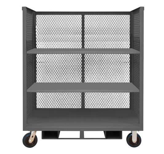 3 Sided Mesh Truck, 3 Shelves, No Handle