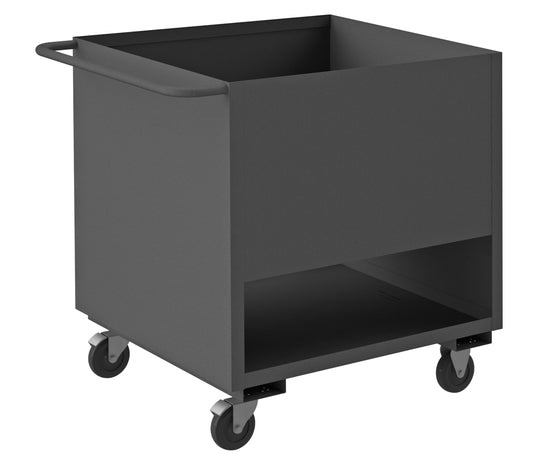 4 Sided Solid Low Deck Truck, 2 Shelves