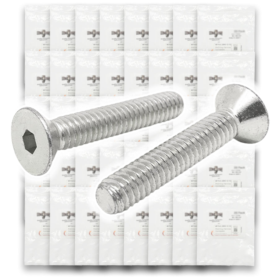 18-8 Stainless Steel Flat Socket Head Cap Screws Coarse Thread - 904 pcs