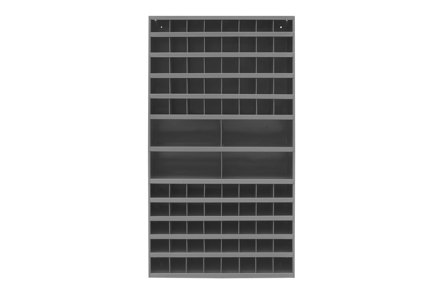 12" Deep, Tall 84 Opening Bin, Gray
