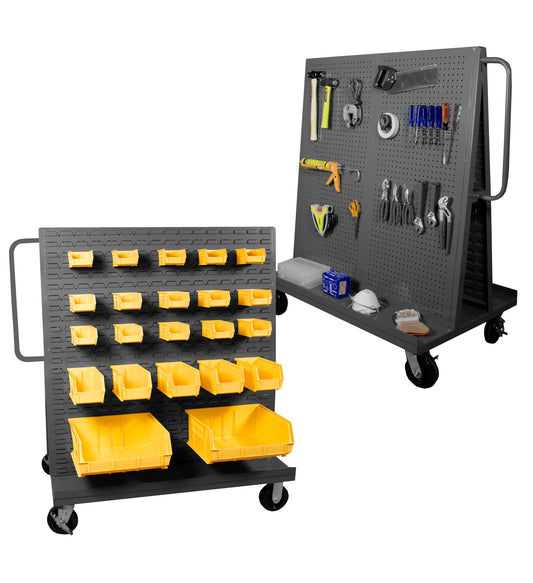 A-Frame Truck, Louvered, Pegboard, Gray