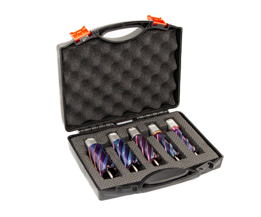 5 Piece Set with 2" Depth of Cut - nACo (Nano-Composite) Coated Blue Annular Cutter