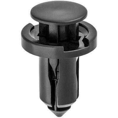 10mmx15mm Black Nylon Push-Type Retainer w/ Drive Pin, 18mm Head