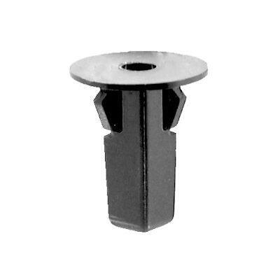 #12 (5.5mm) Black Nylon Grommet, 8mm Square Hole, 22mm Stem, 20mm Head