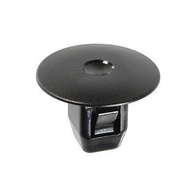 #8 Black Nylon Screw GROMMET, 9mm Square Hole, 12mm Stem, 20mm Round Head