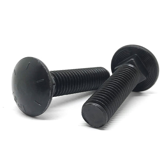 3/4-10x4" Grade 8 Round Head Square Neck Full Thread Carriage Bolts Plain