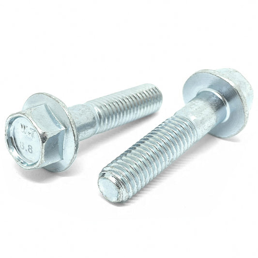 M8-1.25x70 Class 8.8 Hex Flange Bolts Zinc Clear