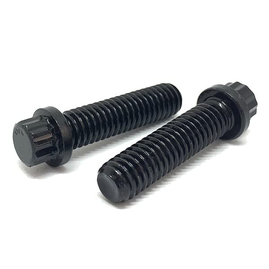 7/16-14x1-1/4" Alloy 12 Point Flange Screws Black Oxide