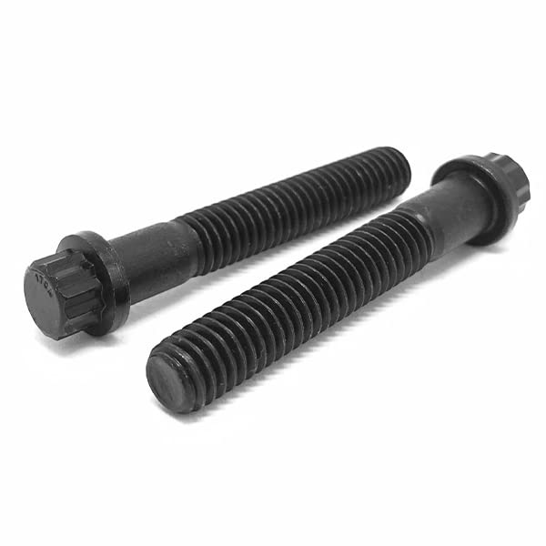 M8-1.25x65 Metric 12 Point Flange Screws Class 12.9 Black Oxide