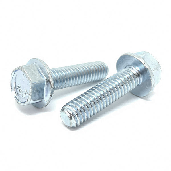 3/8-16x1-1/4" Grade 5 Hex Flange Bolts Zinc Clear