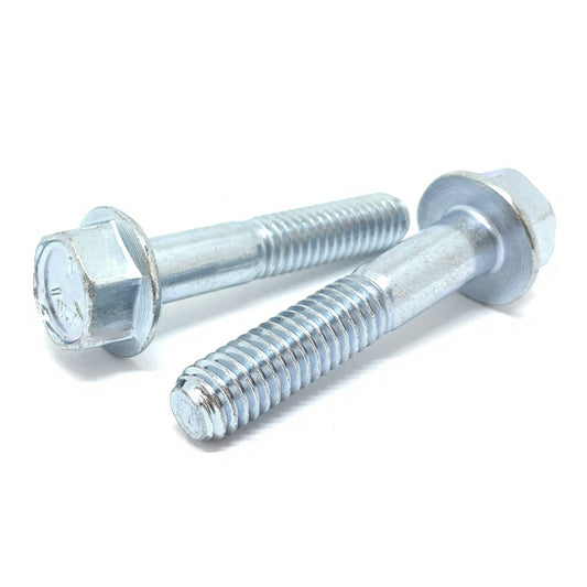 3/8-16x2" Grade 5 Hex Flange Bolts Zinc Clear