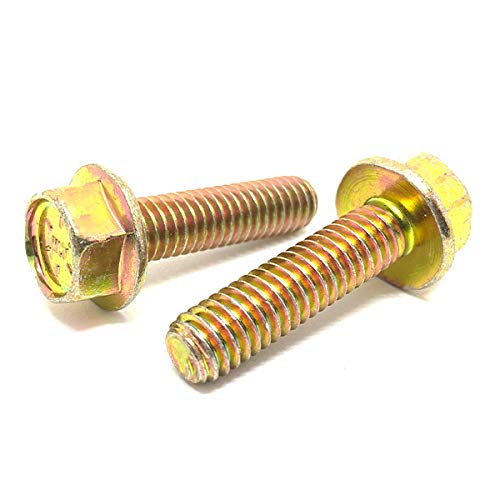 1/4-20x1" Grade 8 Hex Flange Frame Bolts Zinc Yellow