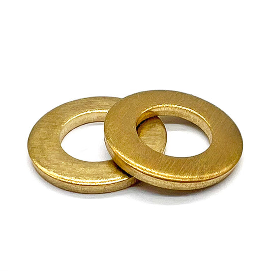 #10 Solid Brass Flat Washers