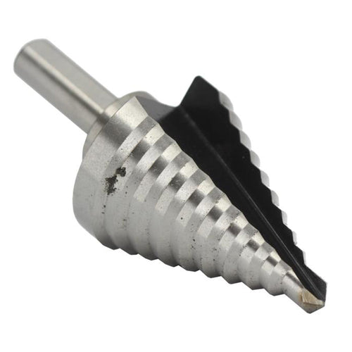 #5 High Speed Steel Round Shank Step Drill Bit, (1/4" - 1-3/8" by 1/8")