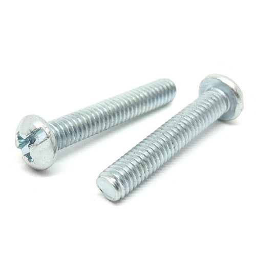 #6-32x1/2" Combo Round Head Machine Screws Steel Zinc