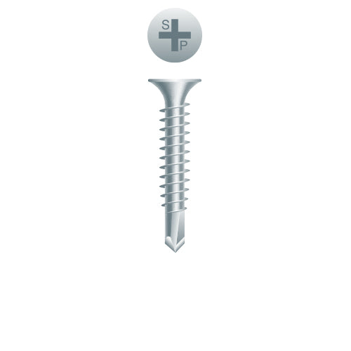 #6 Strong-Point Bugle Head 6-20 x 1-5/8, PH, Zinc
