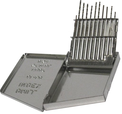 20 Piece Cobalt Jobber Length Drill Bit Set, #61 - #80, D/ACO Series