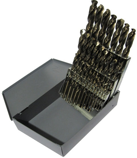 26 Piece Cobalt Split Point Stub Drill Bit Set, A -Z