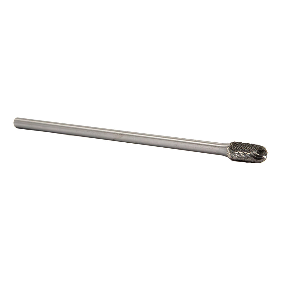 SC-3 3/8" X 3/4" X 6" Long Shank Cylindrical Radius End Carbide Bur 1/4" Shank