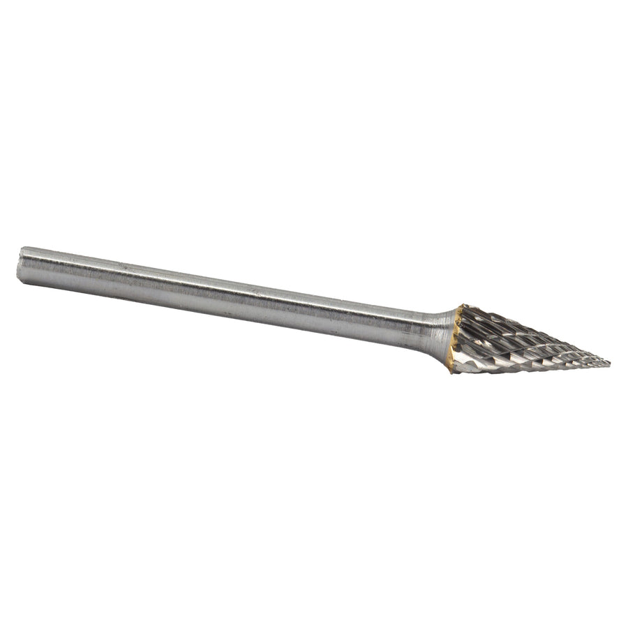SM-42 1/8" X 7/16" Cone Pointed End Carbide Bur 1/8" Shank